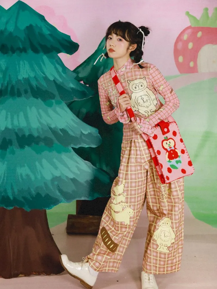 Bremen Illustration Wide Leg Pants