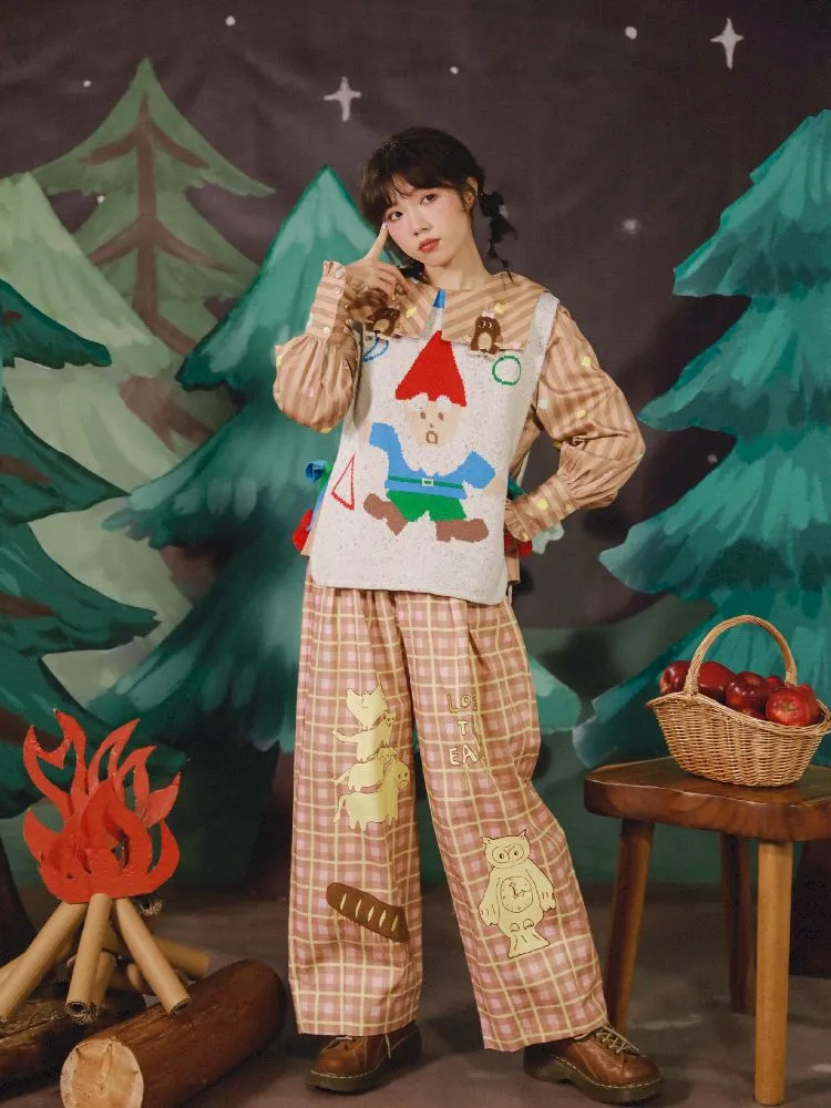 Bremen Illustration Wide Leg Pants