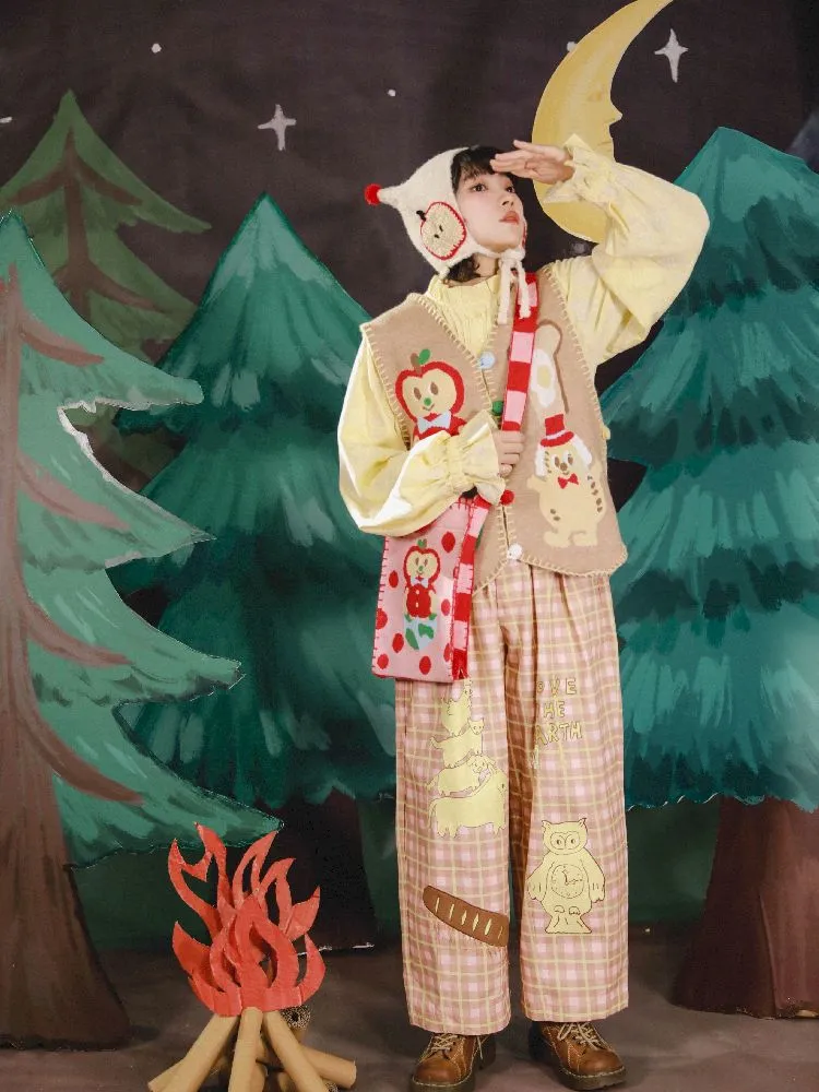 Bremen Illustration Wide Leg Pants