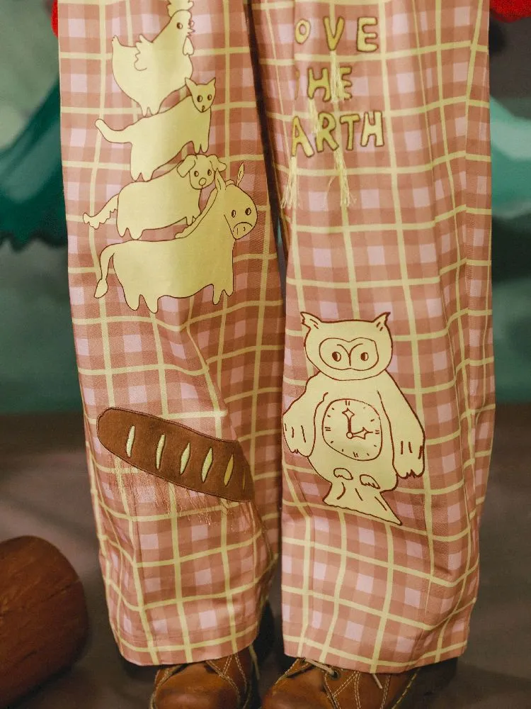 Bremen Illustration Wide Leg Pants