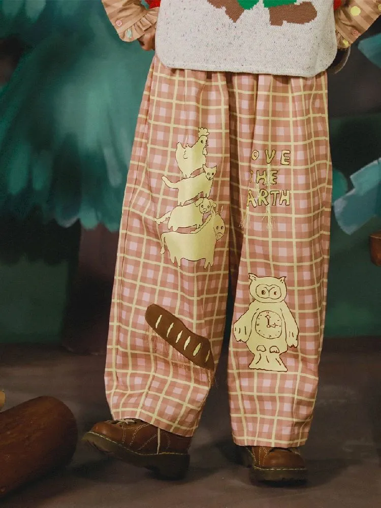 Bremen Illustration Wide Leg Pants