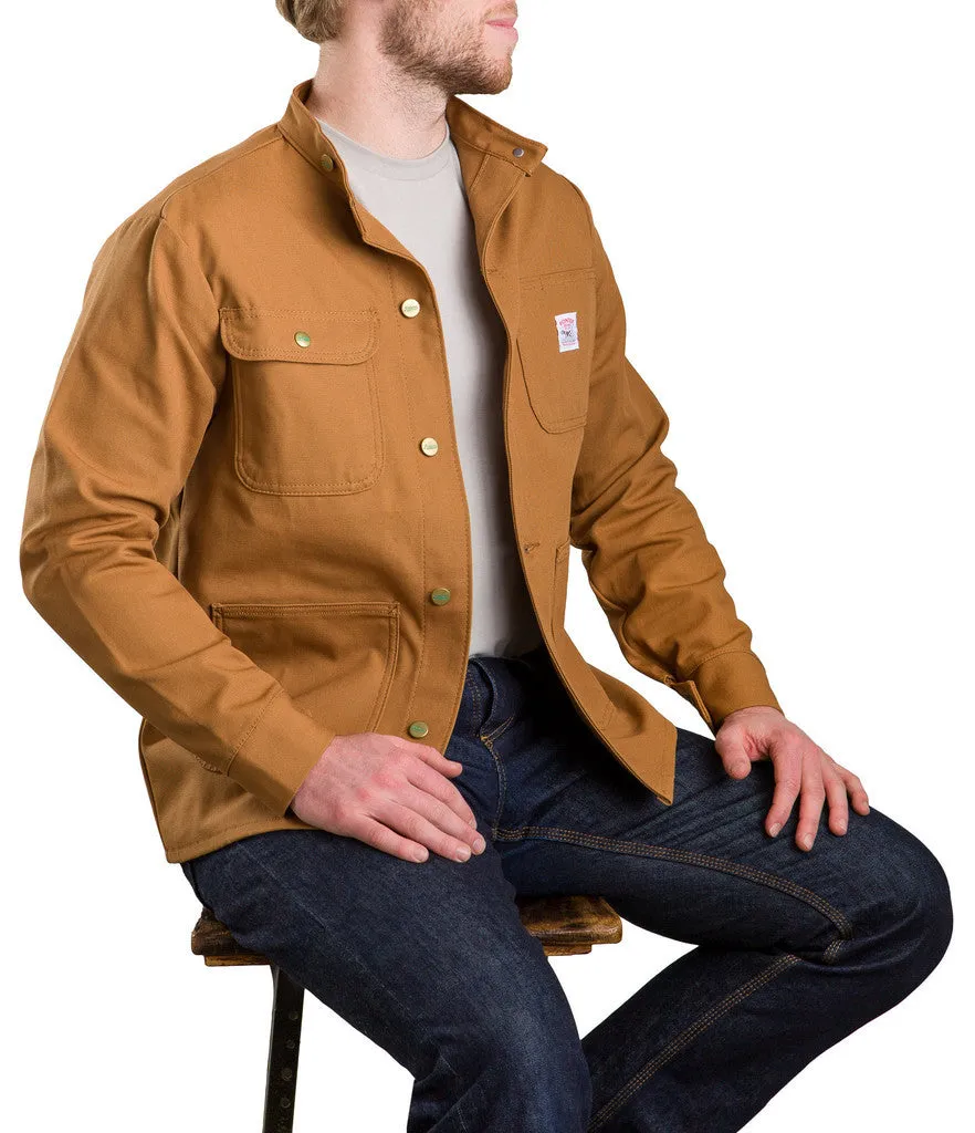 Brown Duck Banded Collar Jacket - Pointer Brand