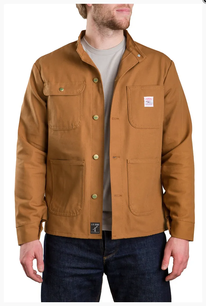 Brown Duck Banded Collar Jacket - Pointer Brand