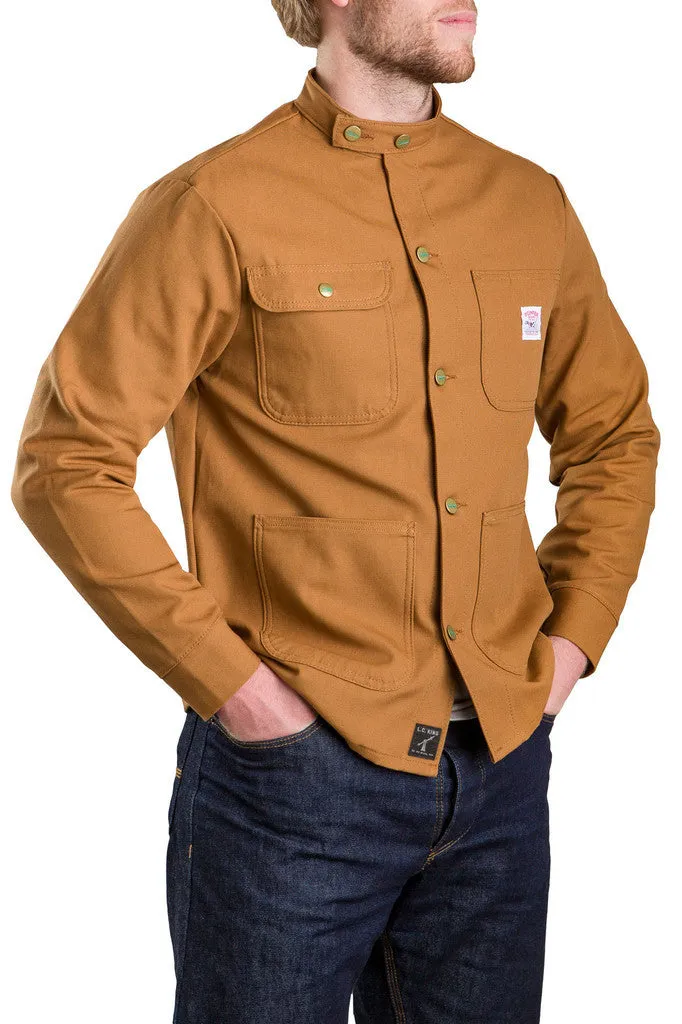 Brown Duck Banded Collar Jacket - Pointer Brand