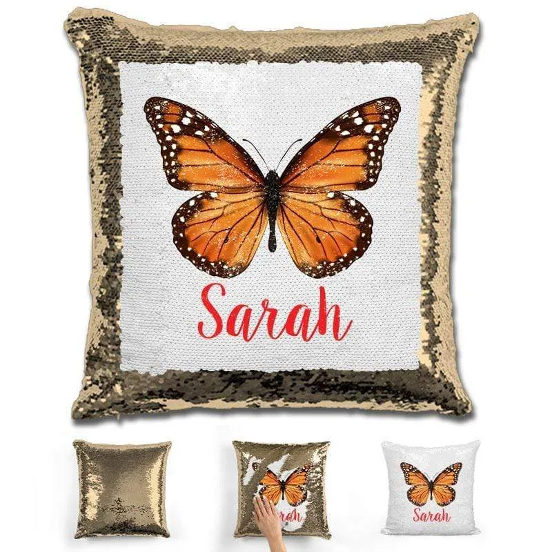 Butterfly Personalized Magic Sequin Pillow