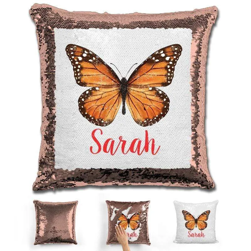 Butterfly Personalized Magic Sequin Pillow