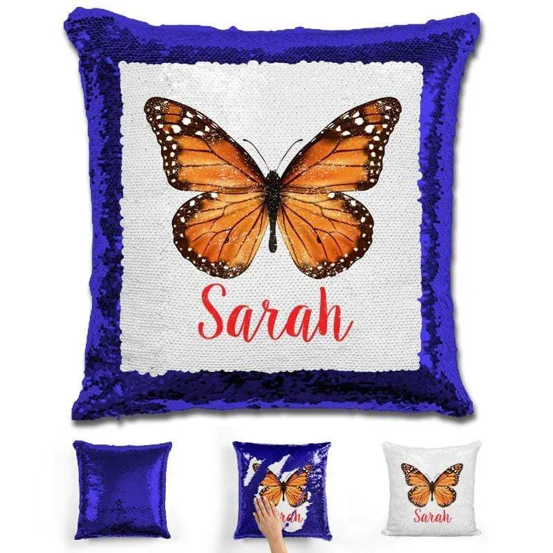 Butterfly Personalized Magic Sequin Pillow
