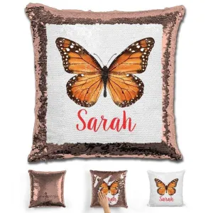 Butterfly Personalized Magic Sequin Pillow