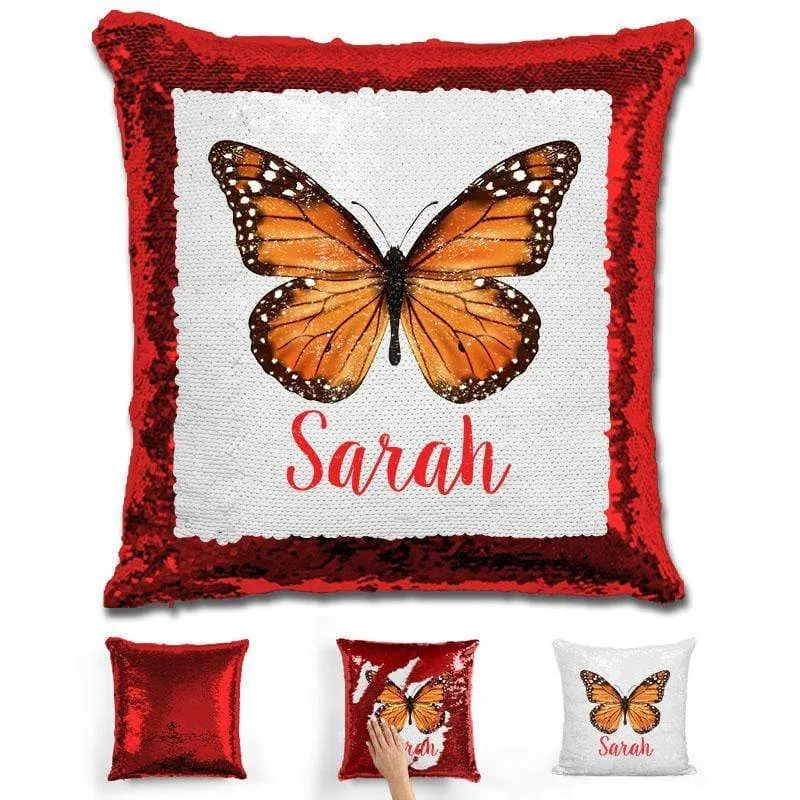 Butterfly Personalized Magic Sequin Pillow