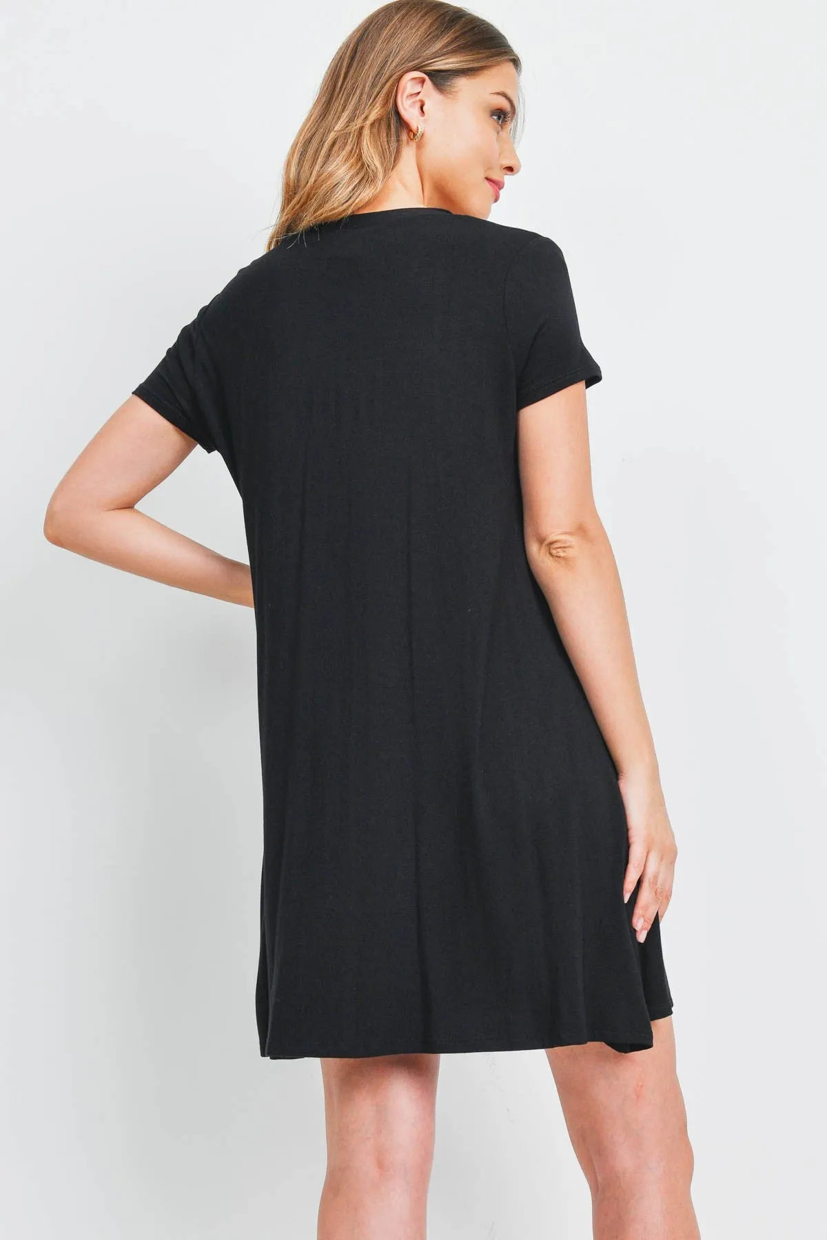 Button Front A-Line Dress