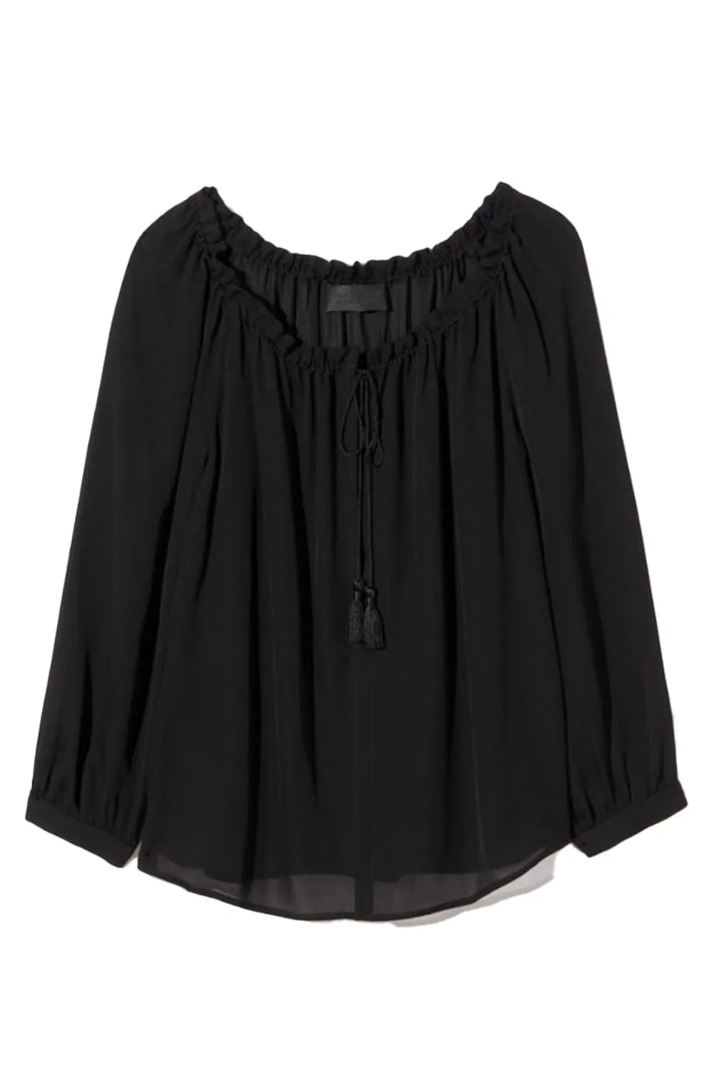 Carley S. Silk Blouse in Black