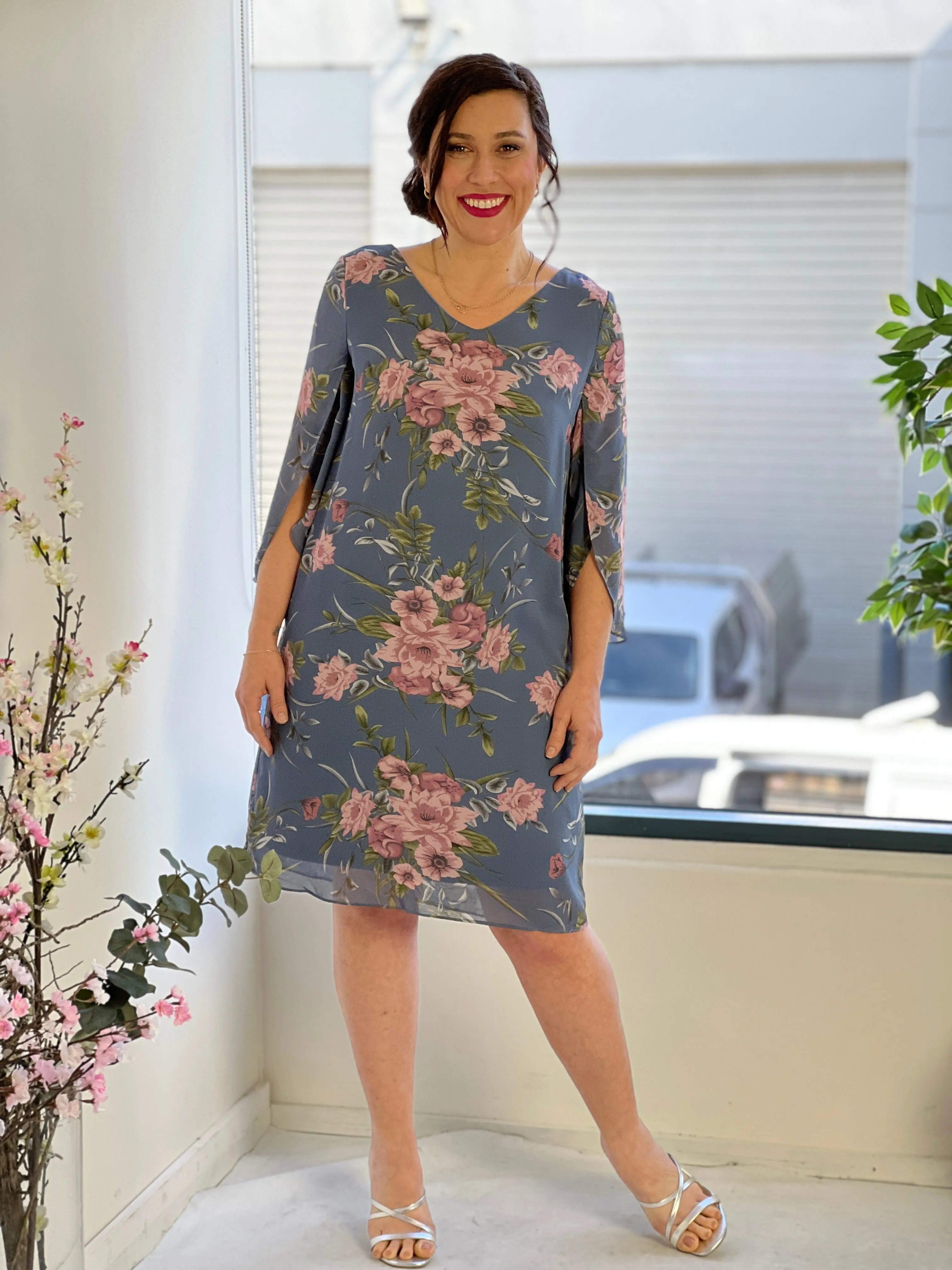 Cecilia Dusty Blue Event Dress