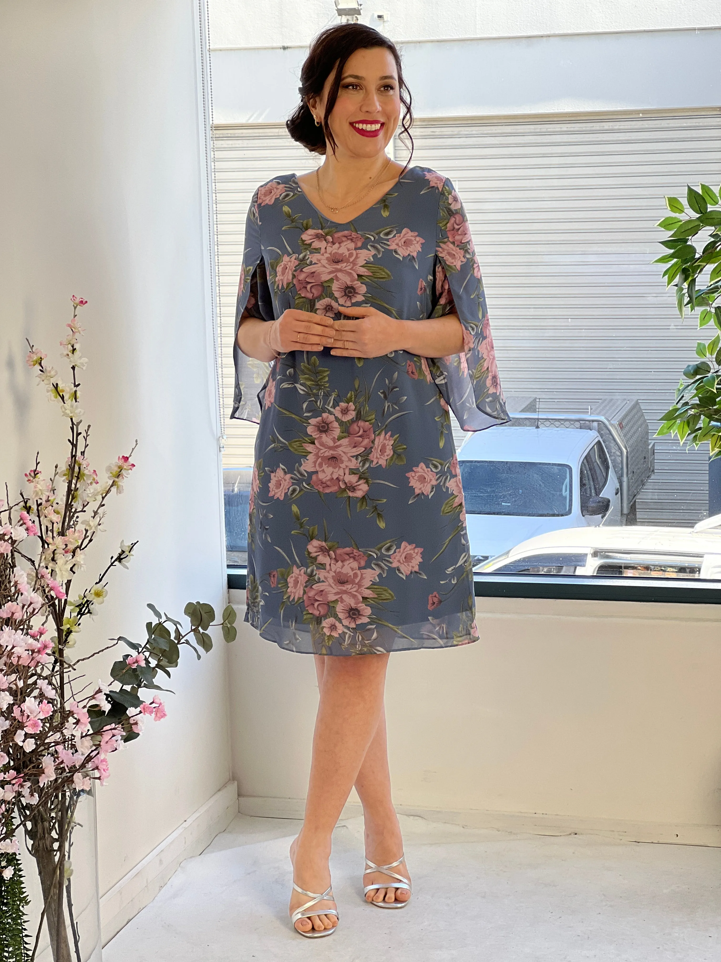 Cecilia Dusty Blue Event Dress