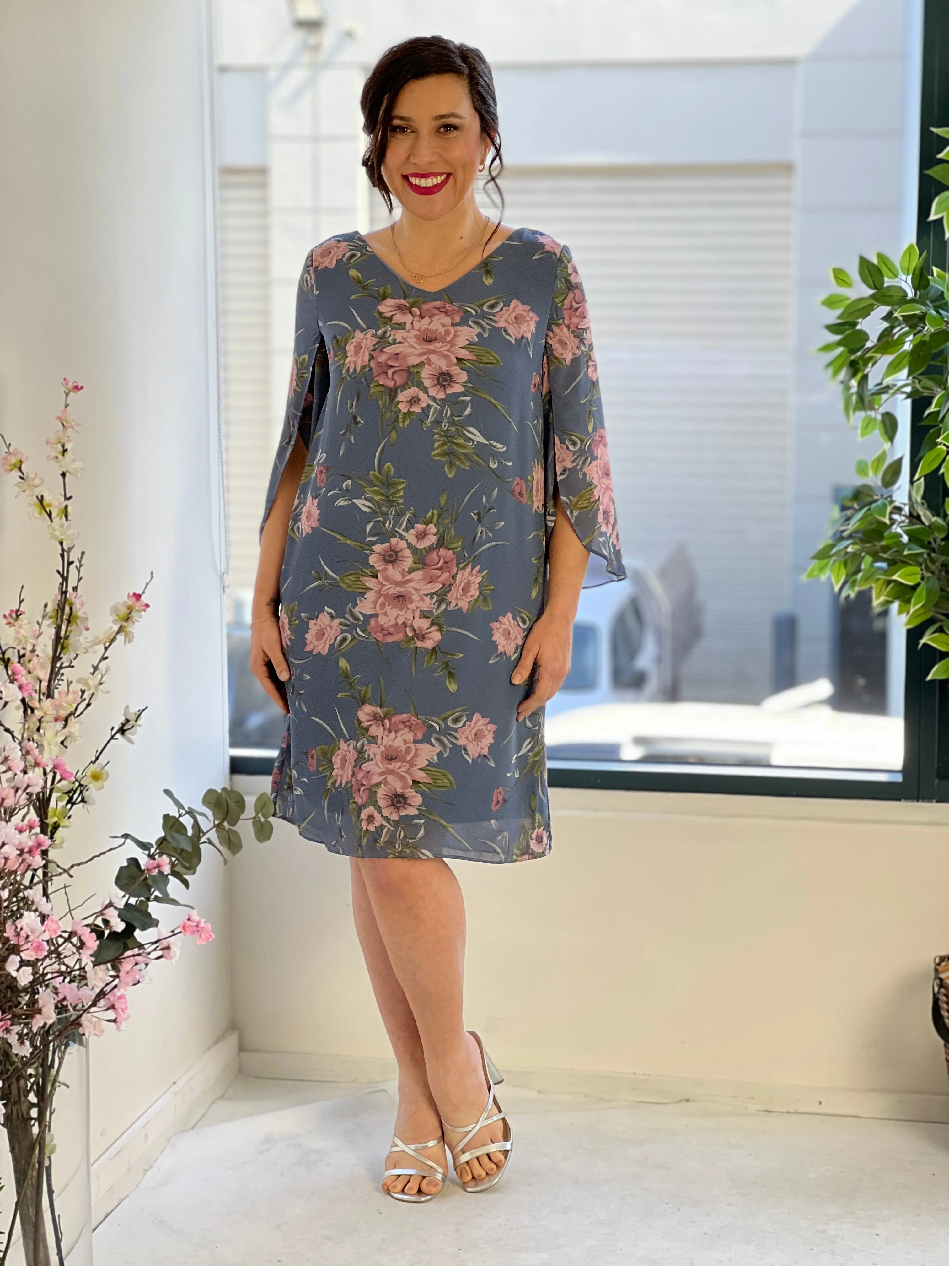 Cecilia Dusty Blue Event Dress