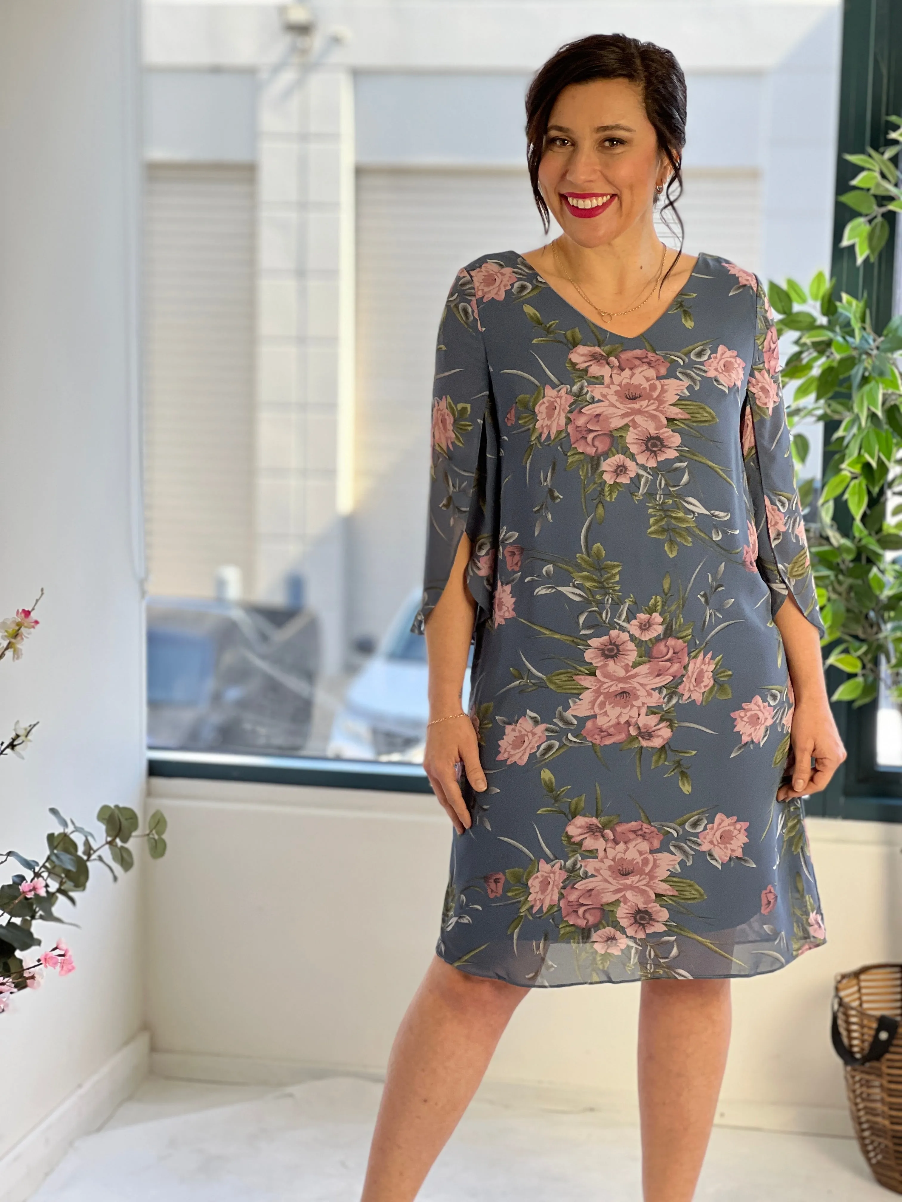 Cecilia Dusty Blue Event Dress