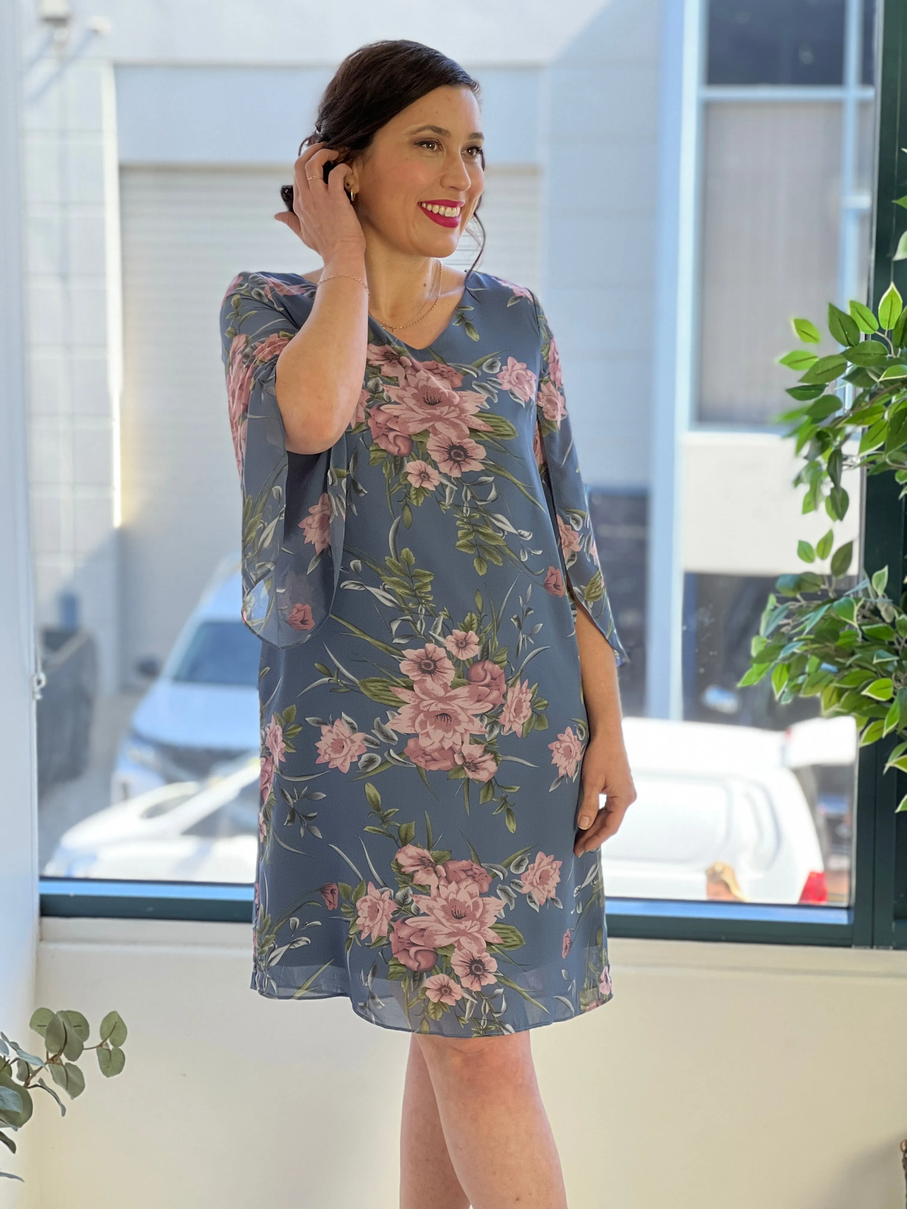 Cecilia Dusty Blue Event Dress