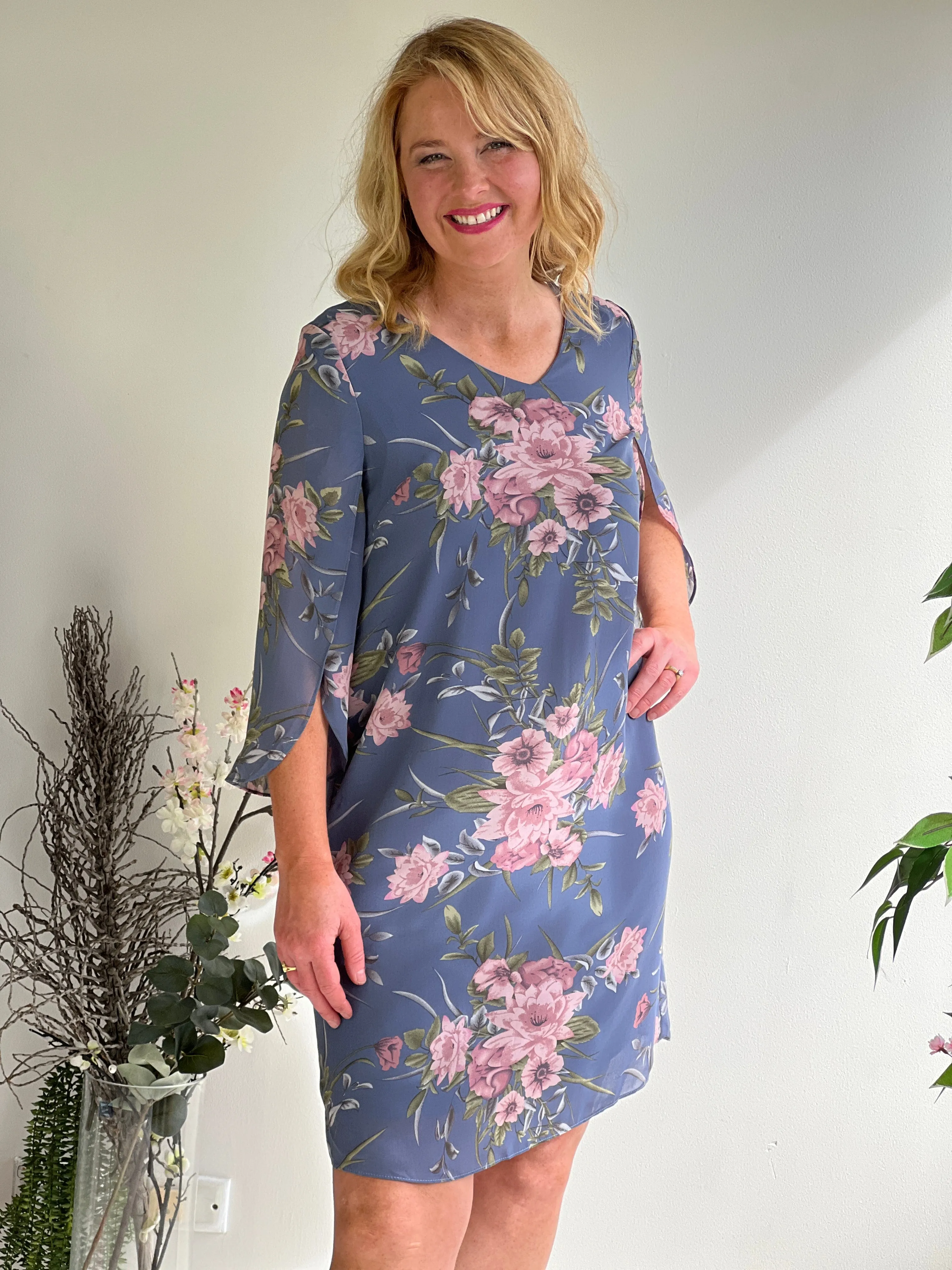 Cecilia Dusty Blue Event Dress