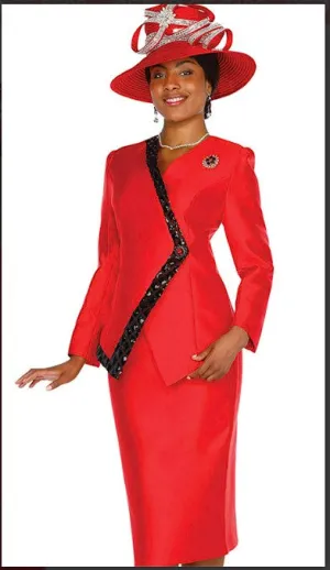 Champagne Italy 5708 2PC Asymmetric Jacket/Skirt Church Suit