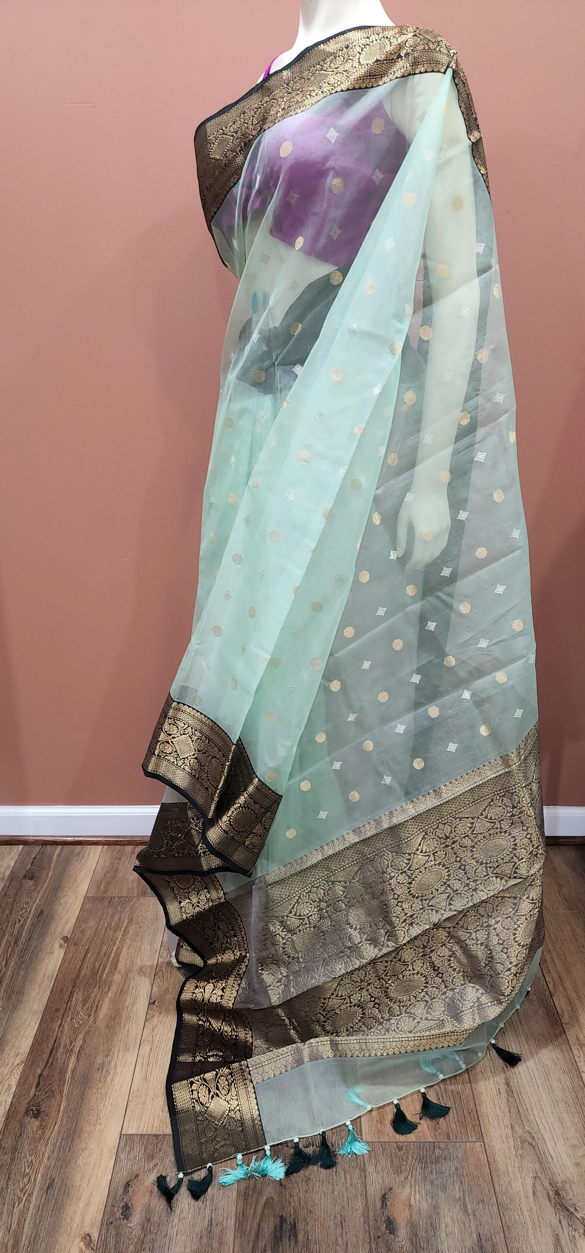 Chanderi Katan Silk Saree Collection.