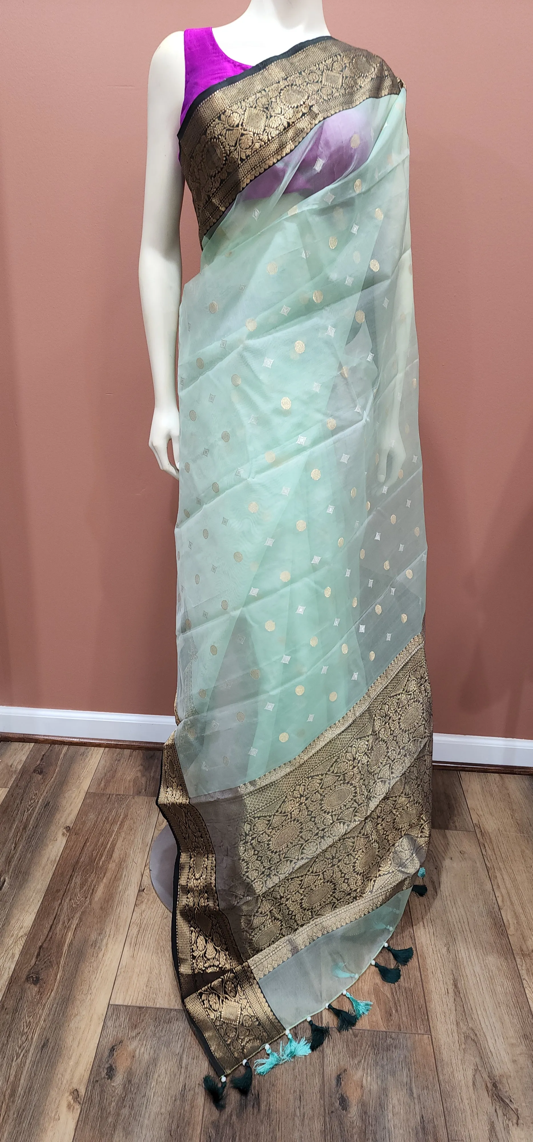 Chanderi Katan Silk Saree Collection.