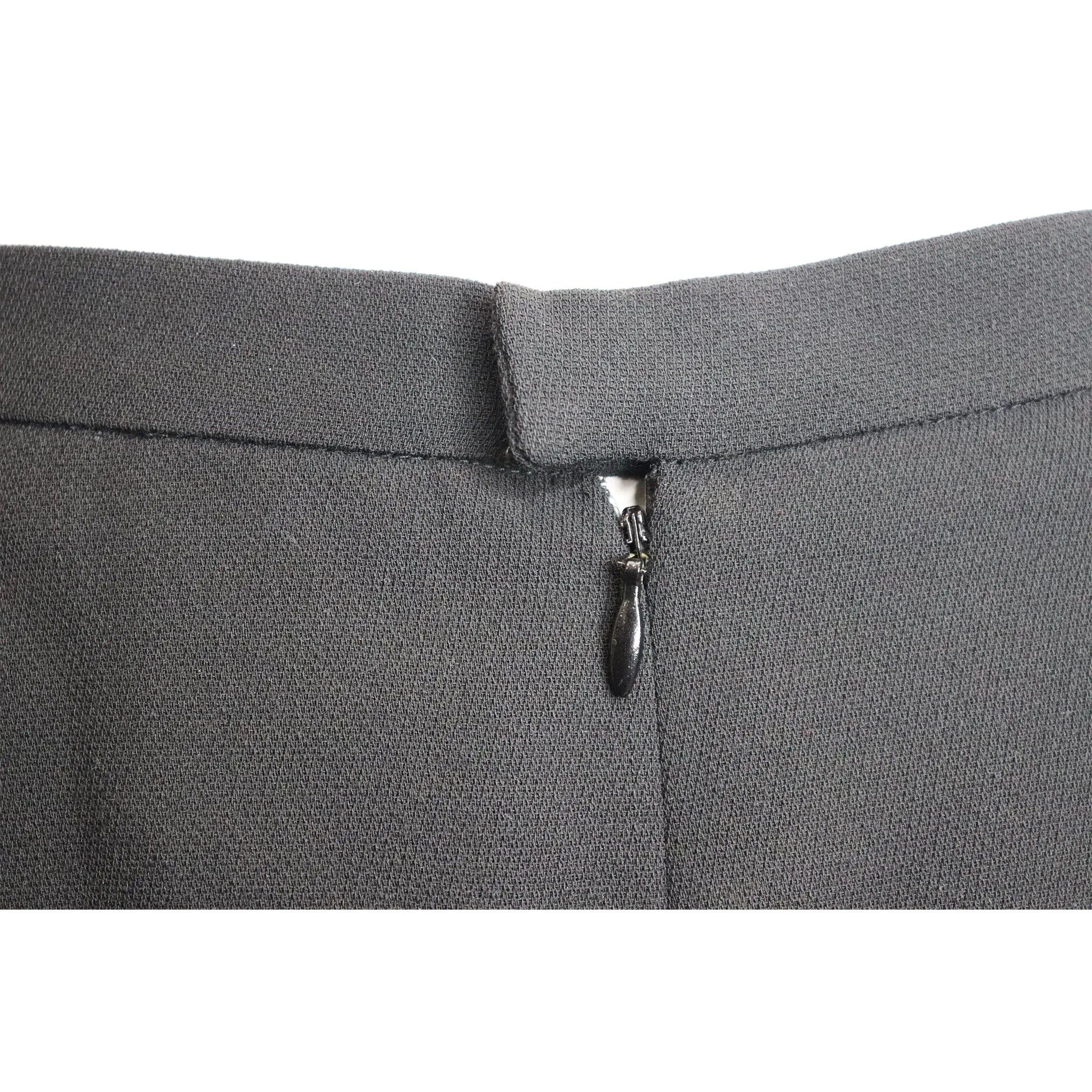 Chanel Black 2PC Top w/ 2 Breasted Pockets & Skirt Circa 1990