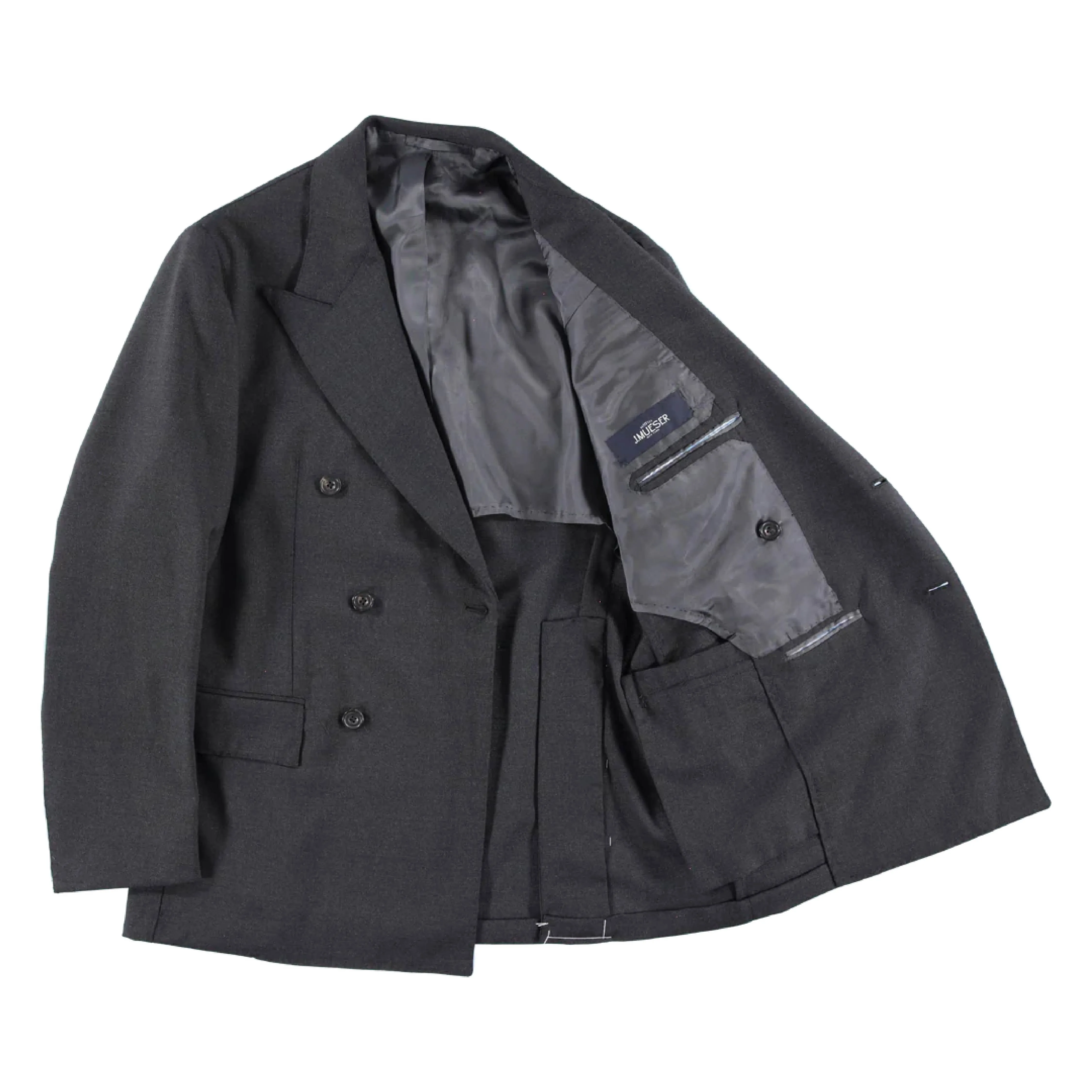 Charcoal Fresco Double Breasted Waverly Suit