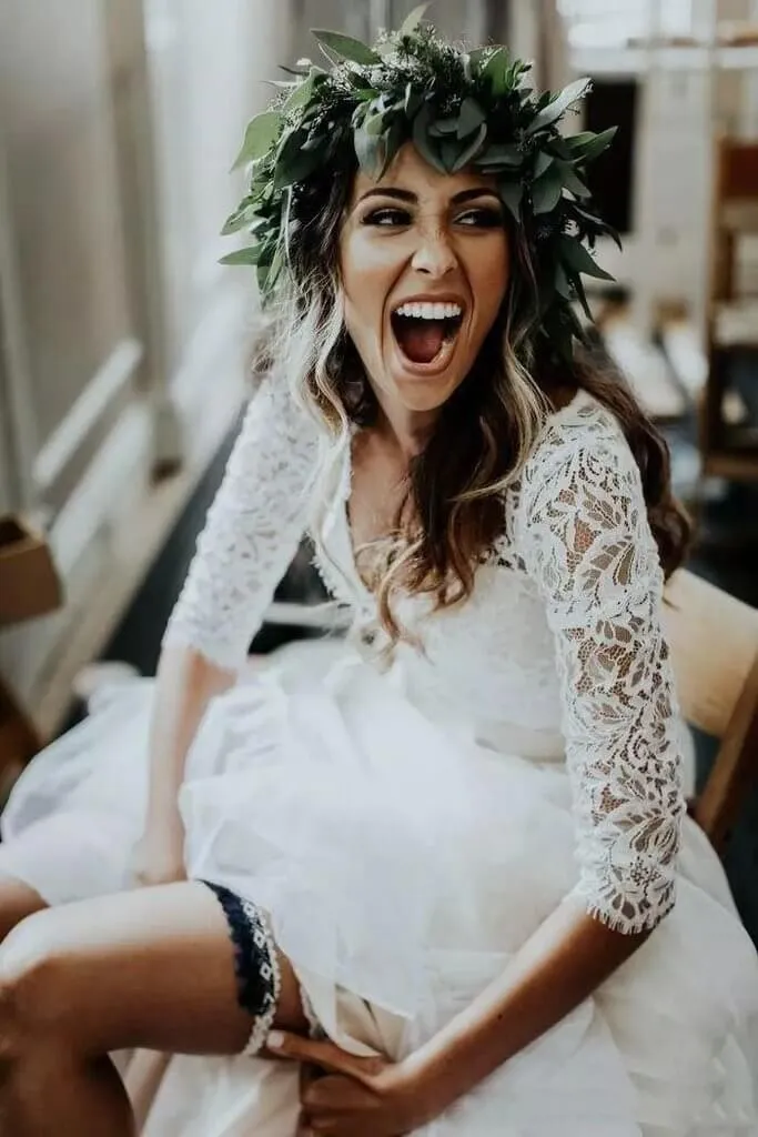 Cheap 3/4 Sleeve Lace Ivory Chiffon Rustic Two Piece Wedding Dress,MW273