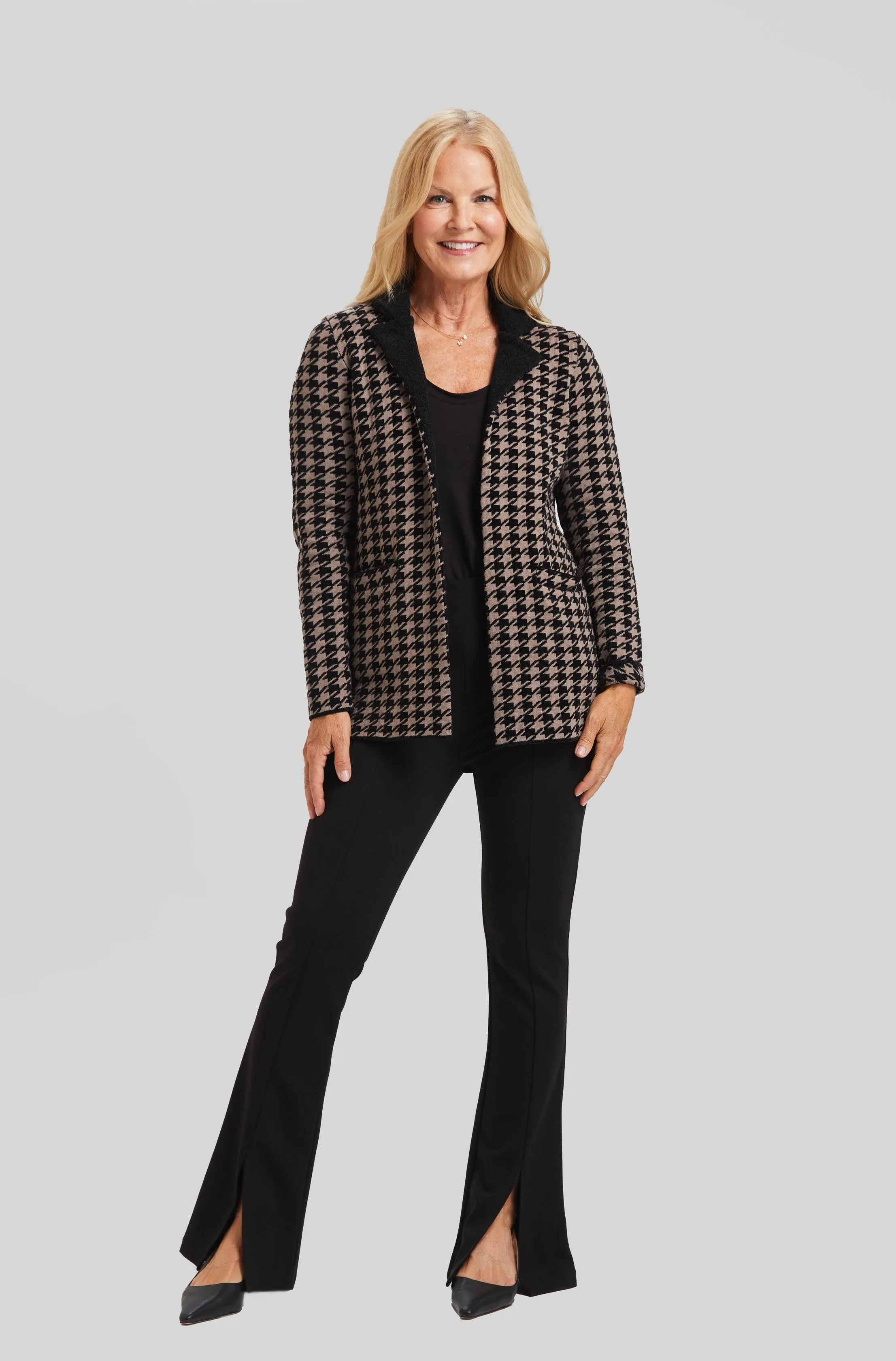 Chenille Houndstooth Jacket- FINAL SALE