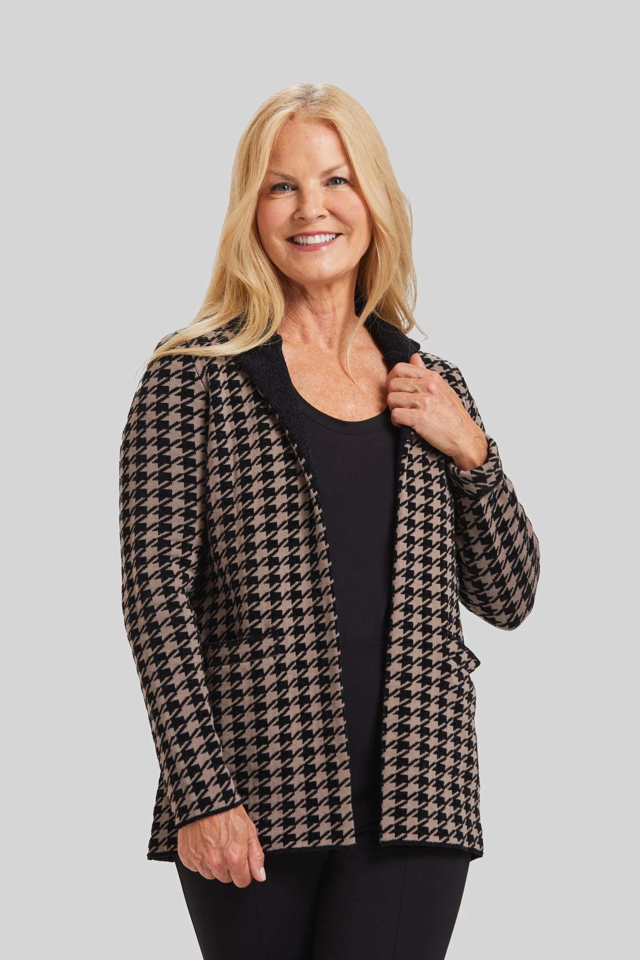 Chenille Houndstooth Jacket- FINAL SALE