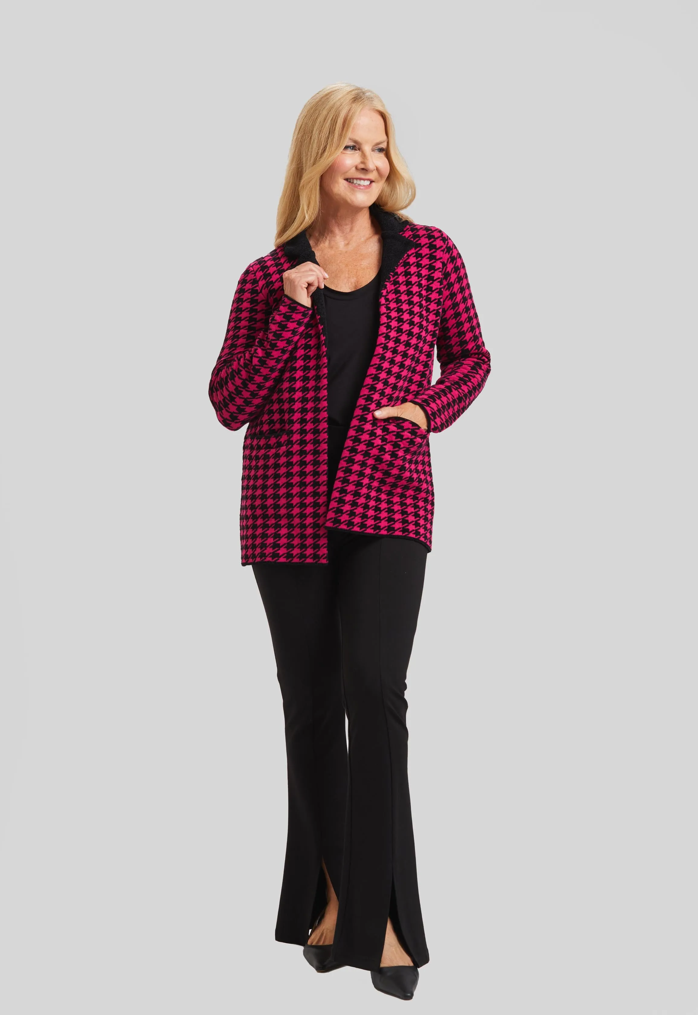 Chenille Houndstooth Jacket- FINAL SALE