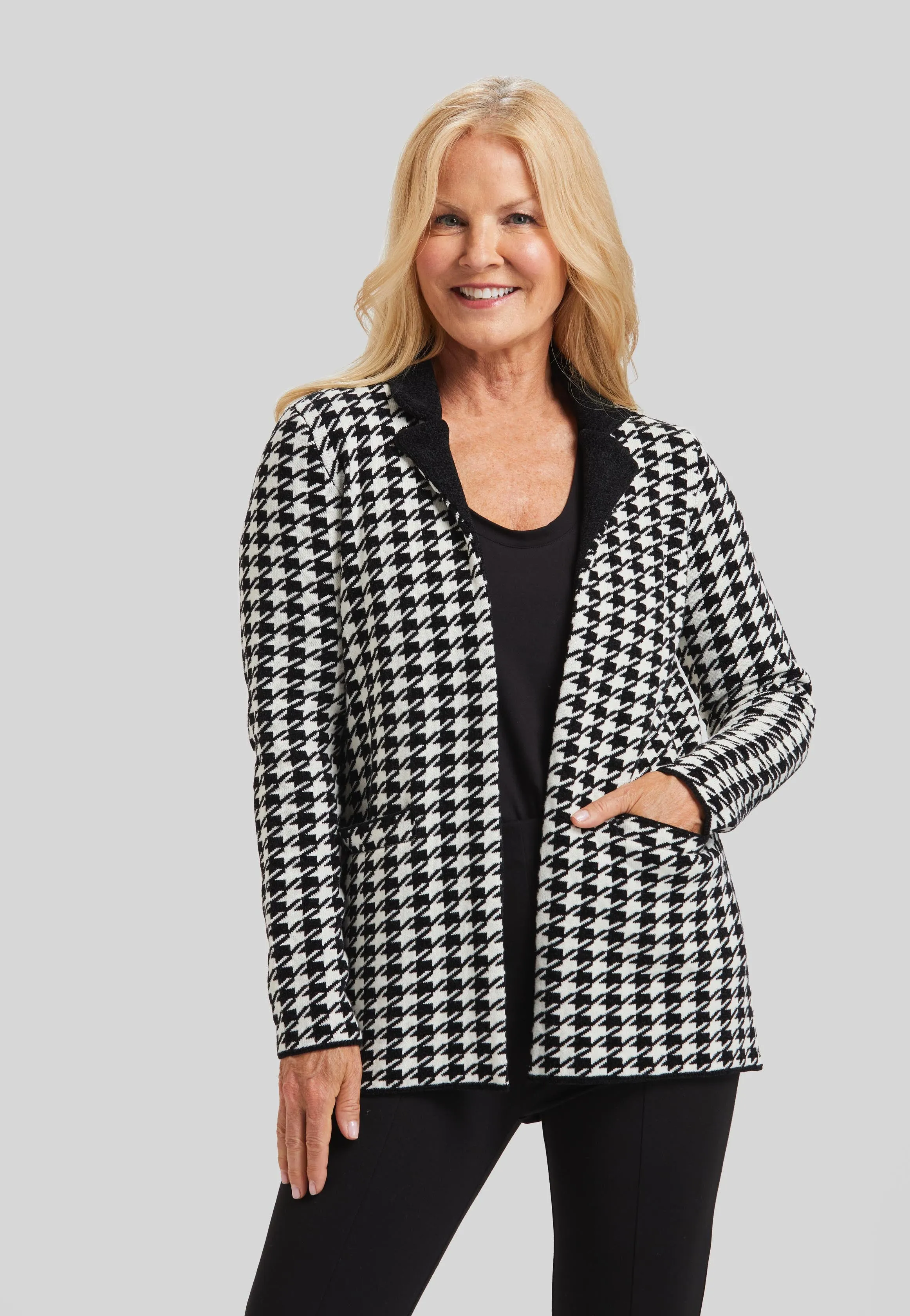 Chenille Houndstooth Jacket- FINAL SALE