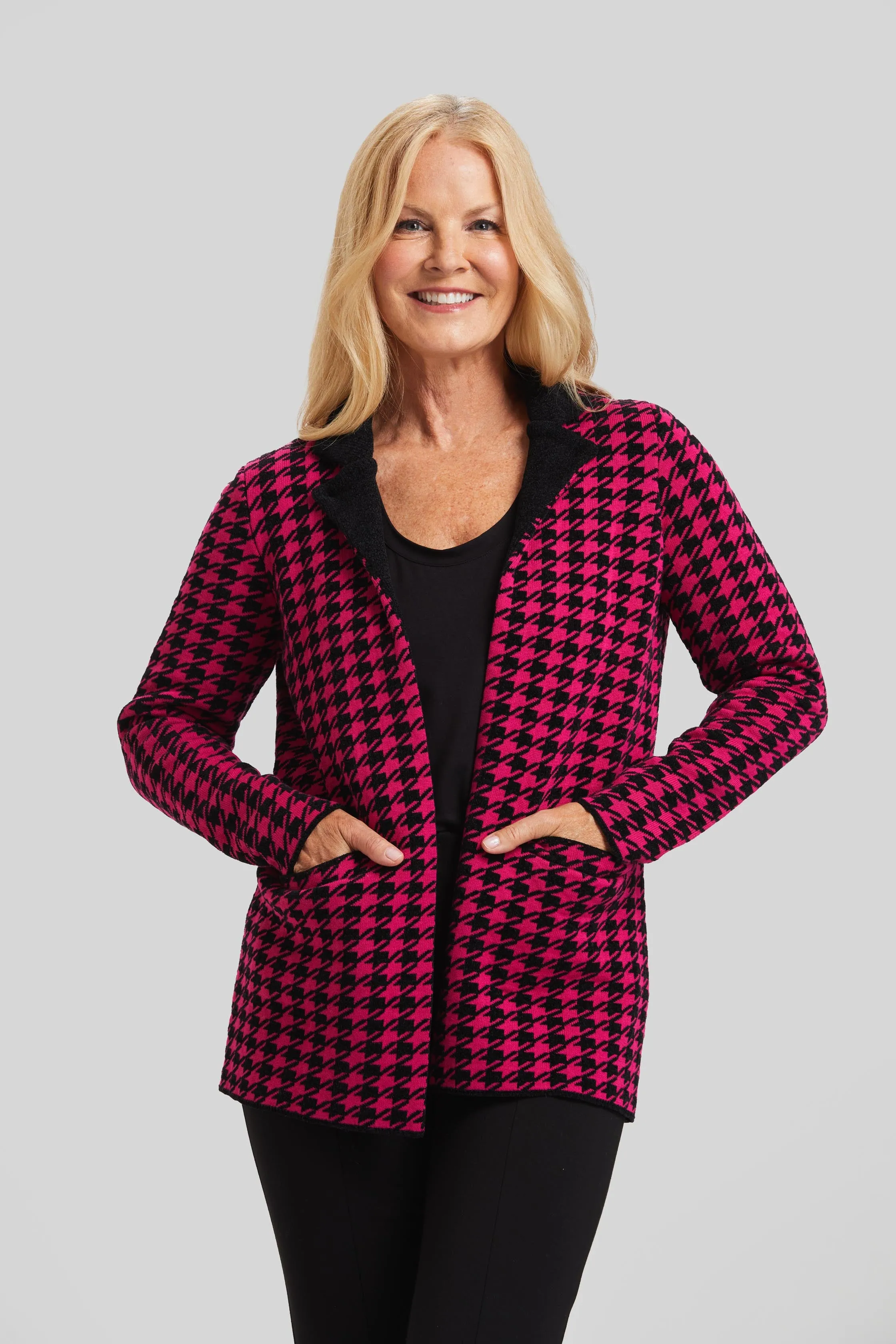 Chenille Houndstooth Jacket- FINAL SALE