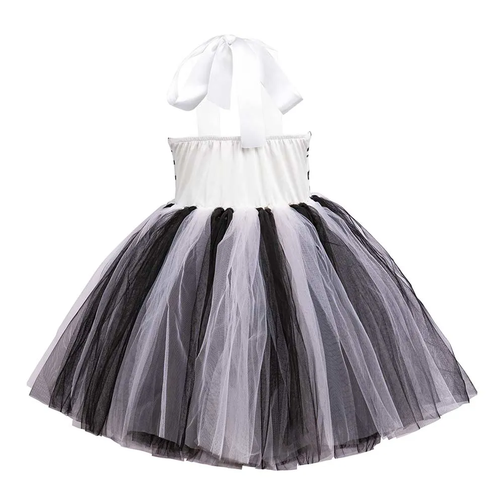 Childrenswear Girls Zebra Cosplay Tutu Skirt Mesh Skirt Cosplay Costume Outfits Halloween Carnival Suit
