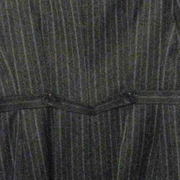 Classiques Entier Dark Gray Pinstripes Lined Suit with Skirt Sz 6