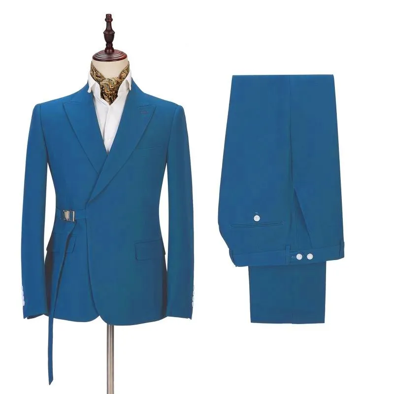 Classy  Peaked Lapel Slim Fit Prom Outfits