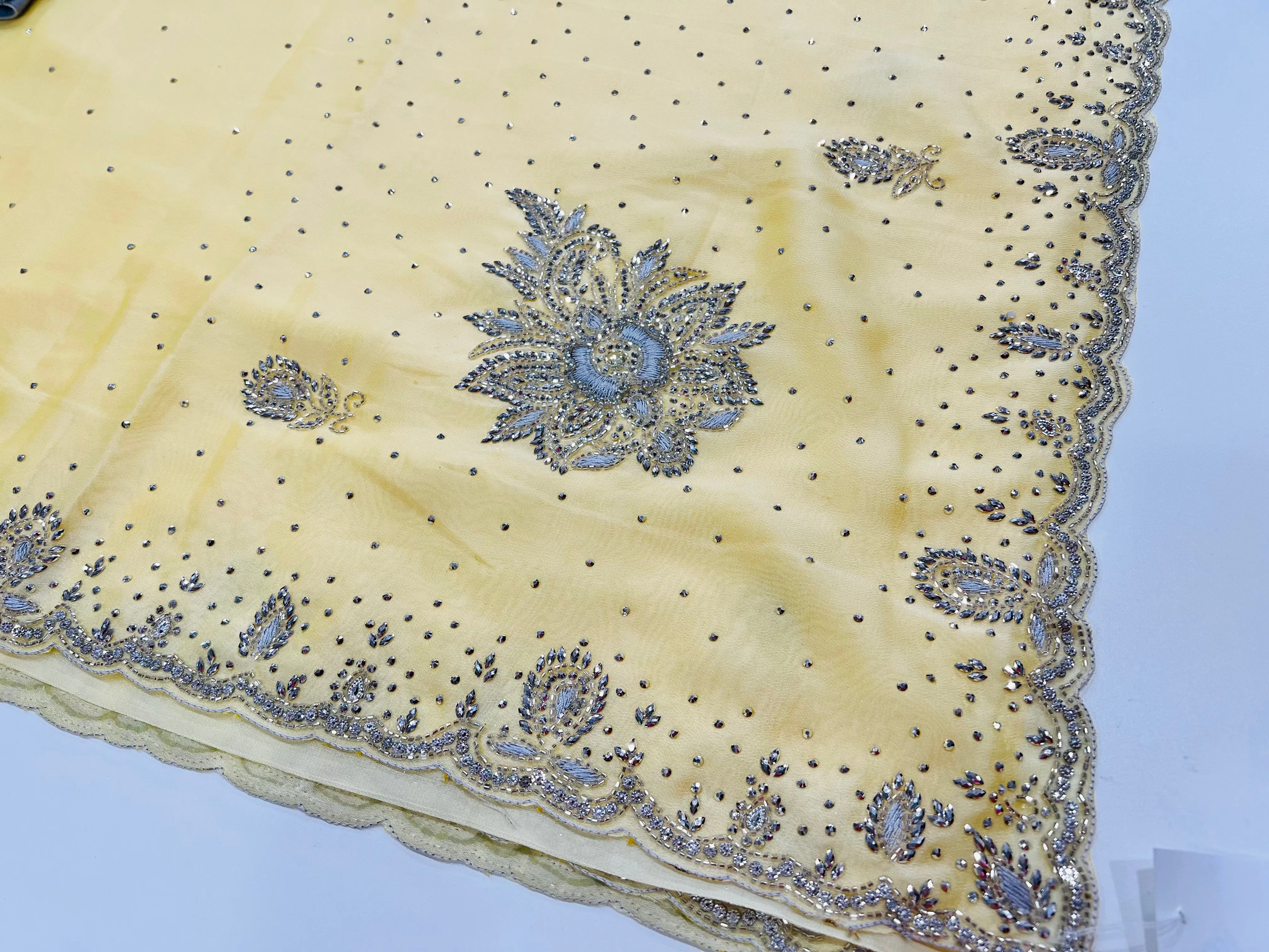 Crepe Silk Embroidered Banaras Saree