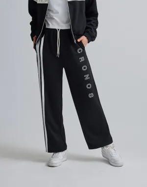 CRONOS WOMEN JERSEY WIDE PANTS【BLACK】