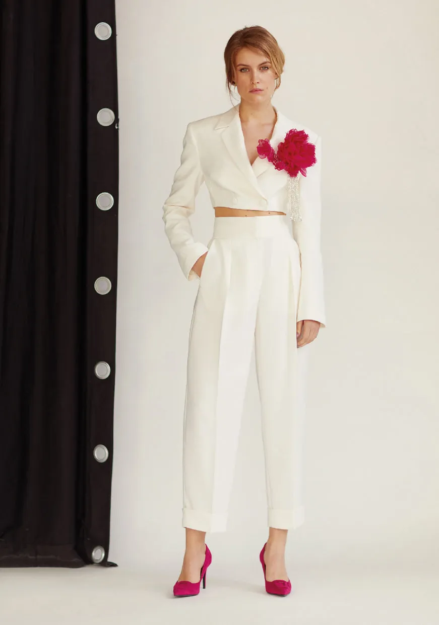 Cropped Double Breast Jacket