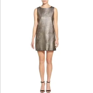 CUPCAKES &amp; CASHMERE MOLLIE Metallic Shift Dress S