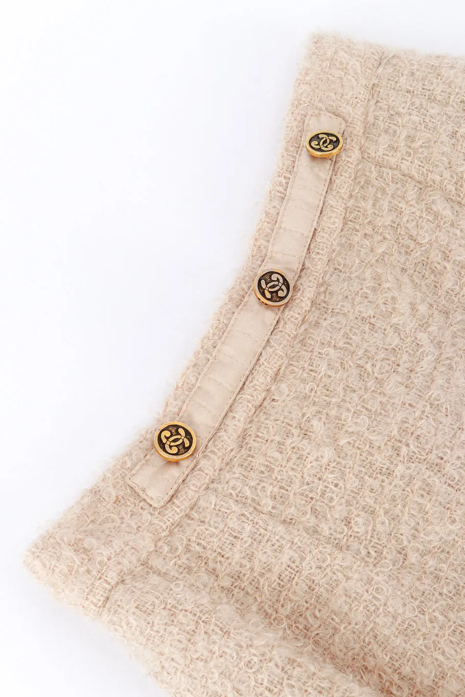 Curly Wool Skirt Suit