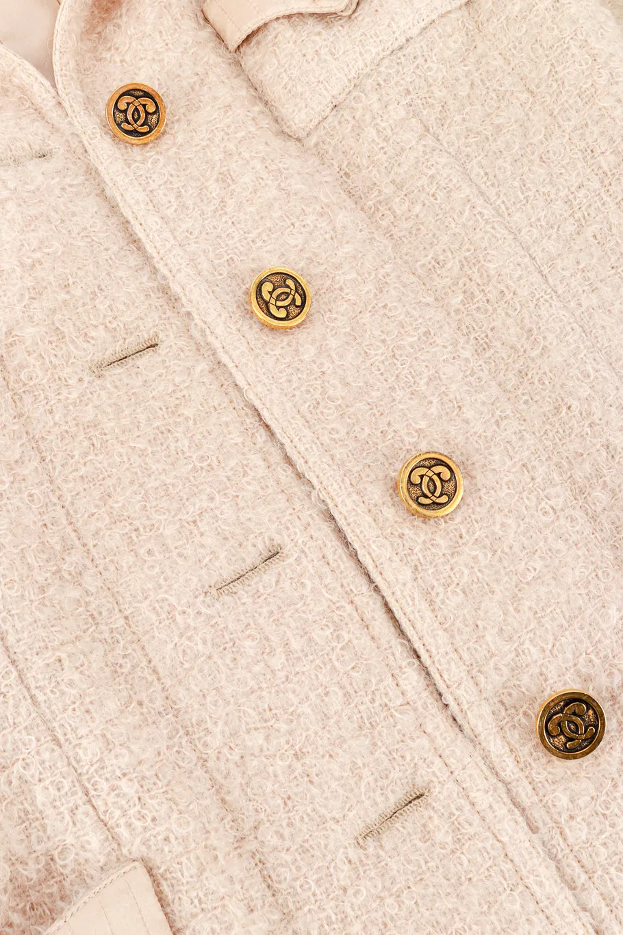 Curly Wool Skirt Suit