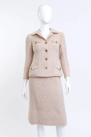 Curly Wool Skirt Suit