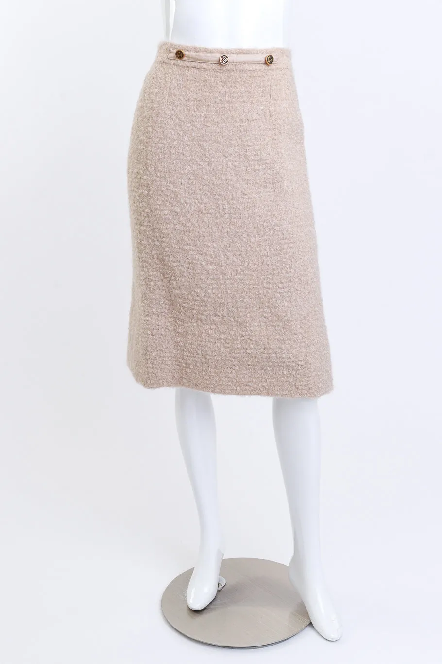 Curly Wool Skirt Suit