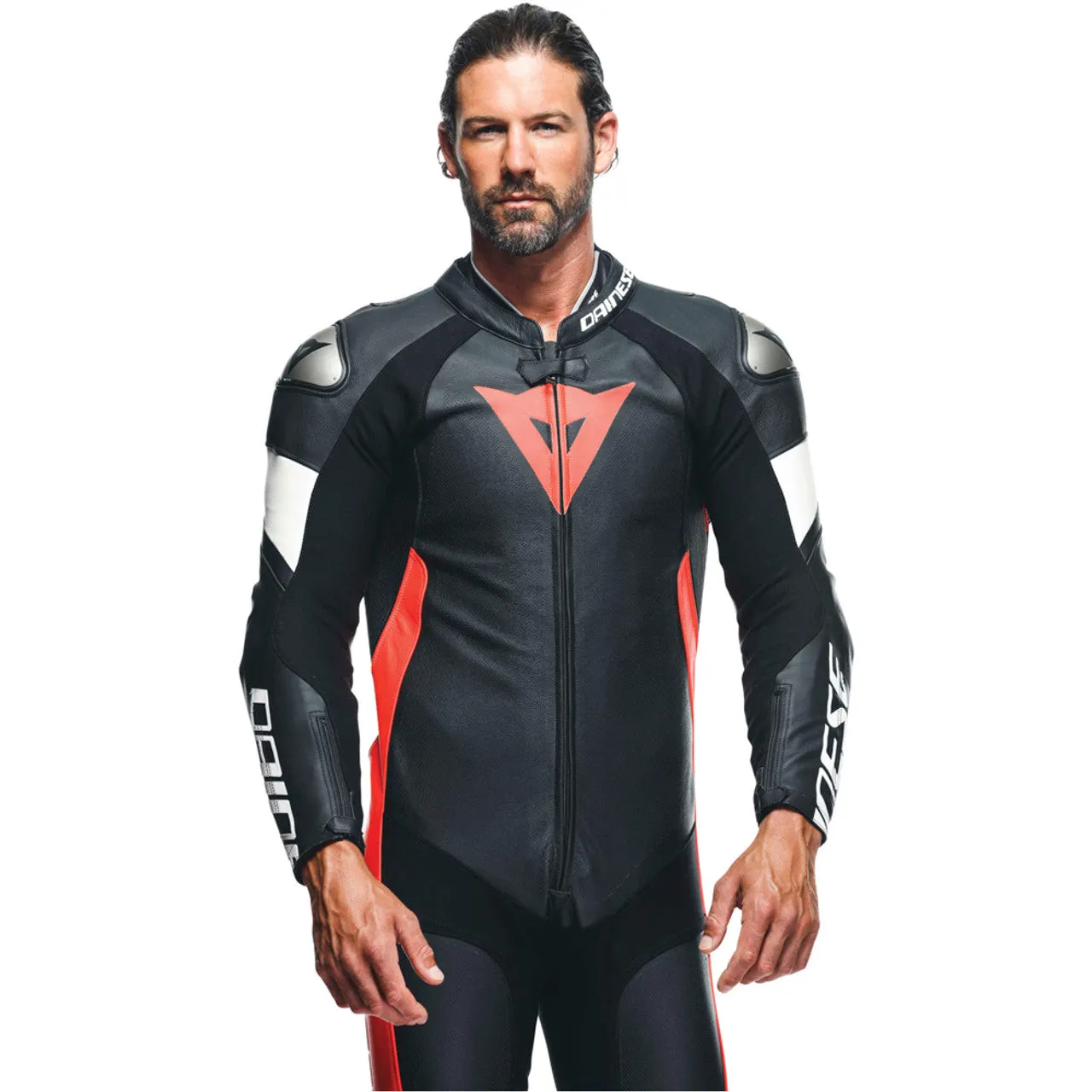 Dainese Men's Tosa One Piece Red Leather Suit