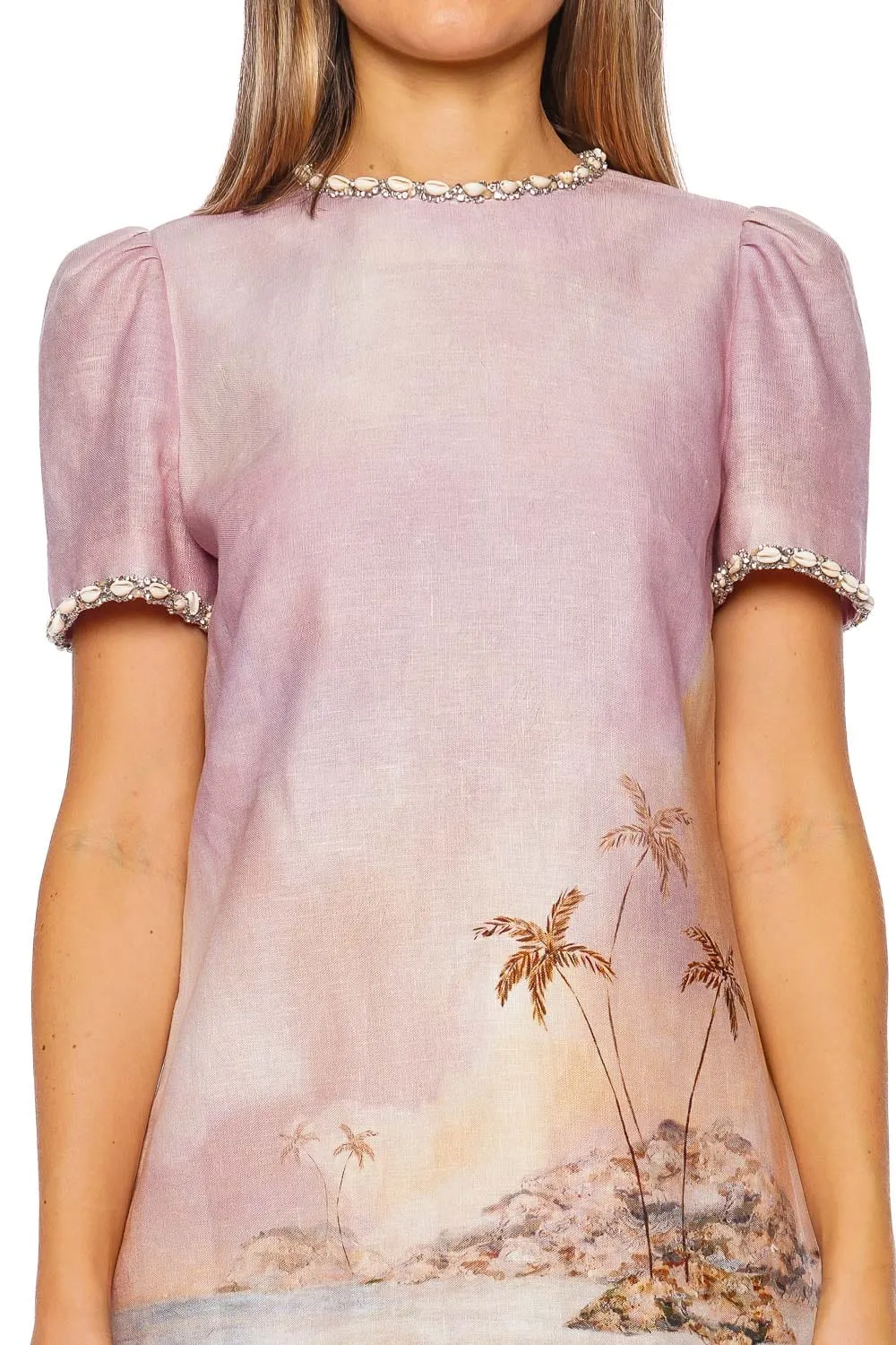 Dawning Seashell Embellished Mini Dress