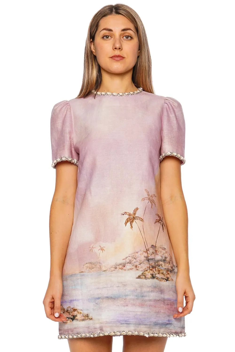 Dawning Seashell Embellished Mini Dress