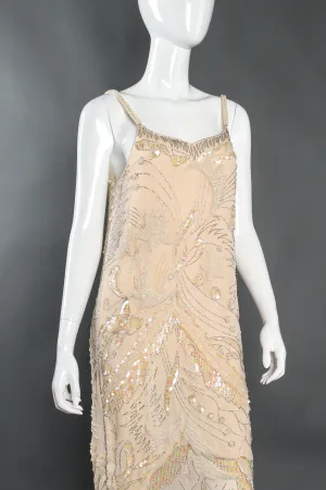 Deco Beaded Shift Slip Dress