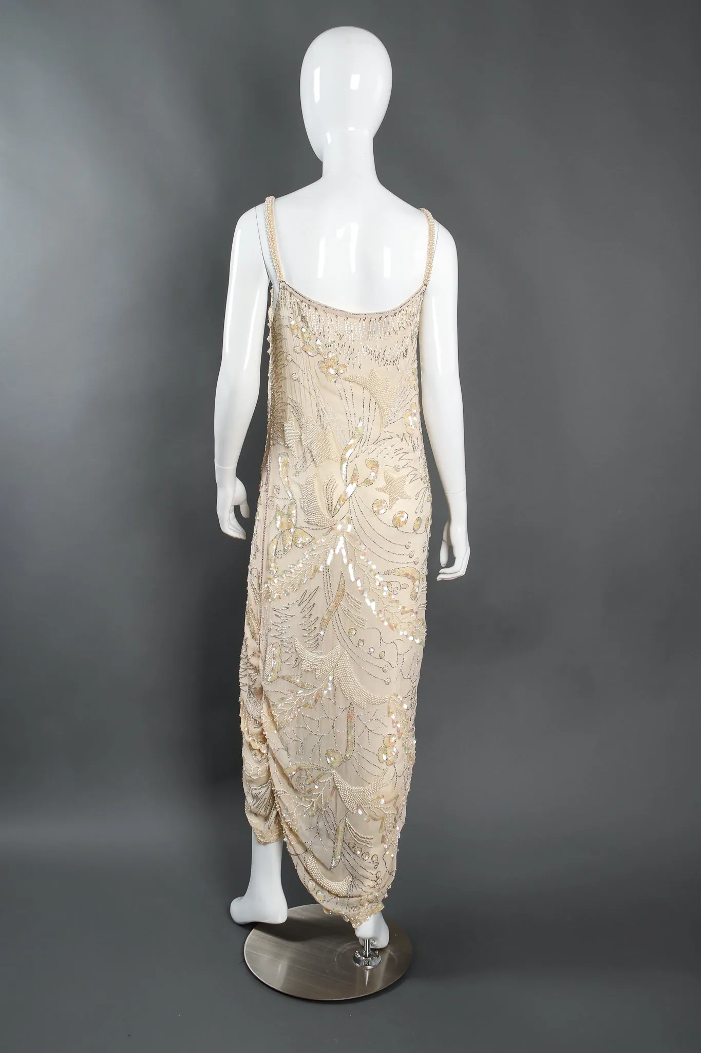 Deco Beaded Shift Slip Dress