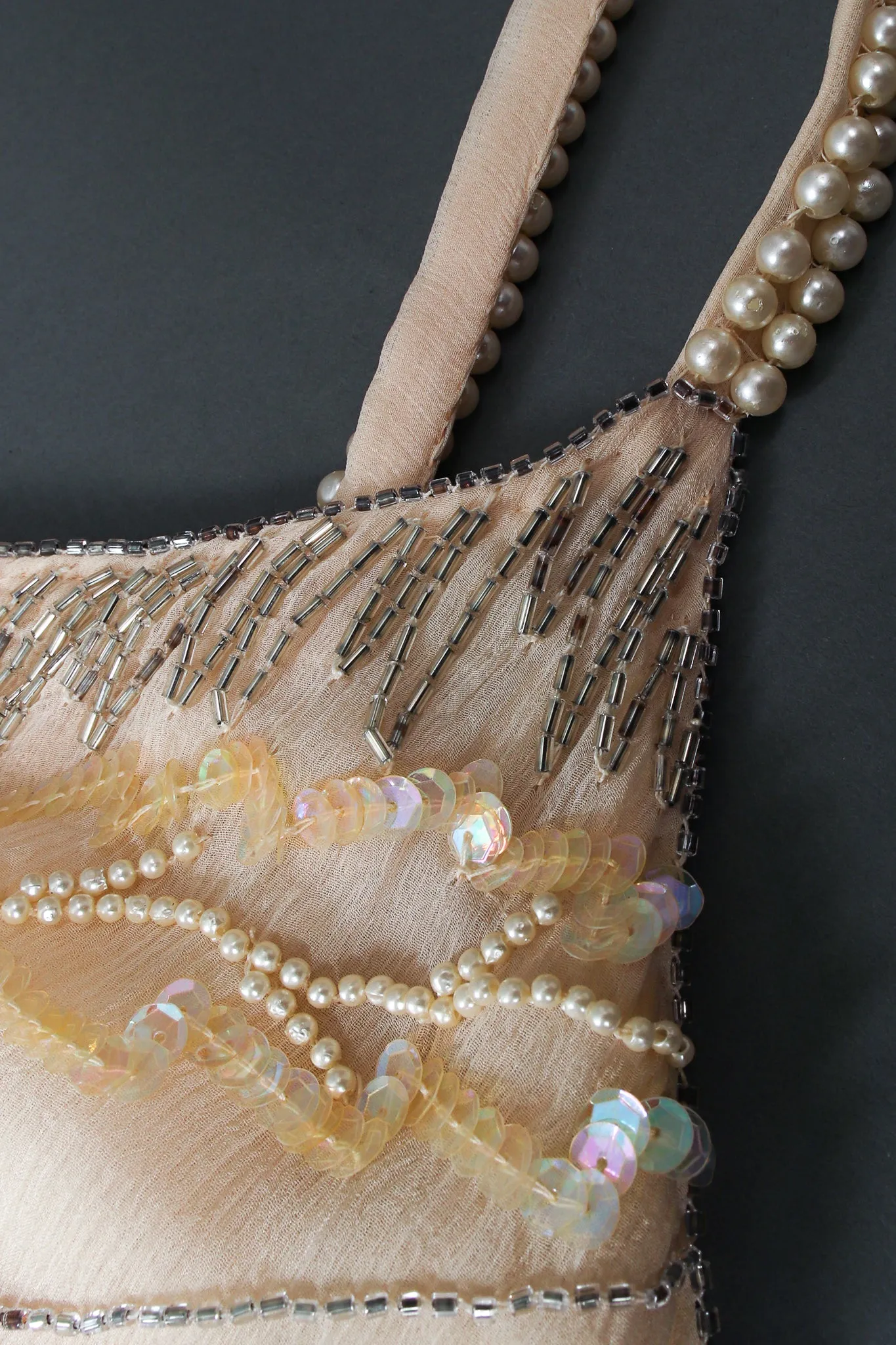 Deco Beaded Shift Slip Dress