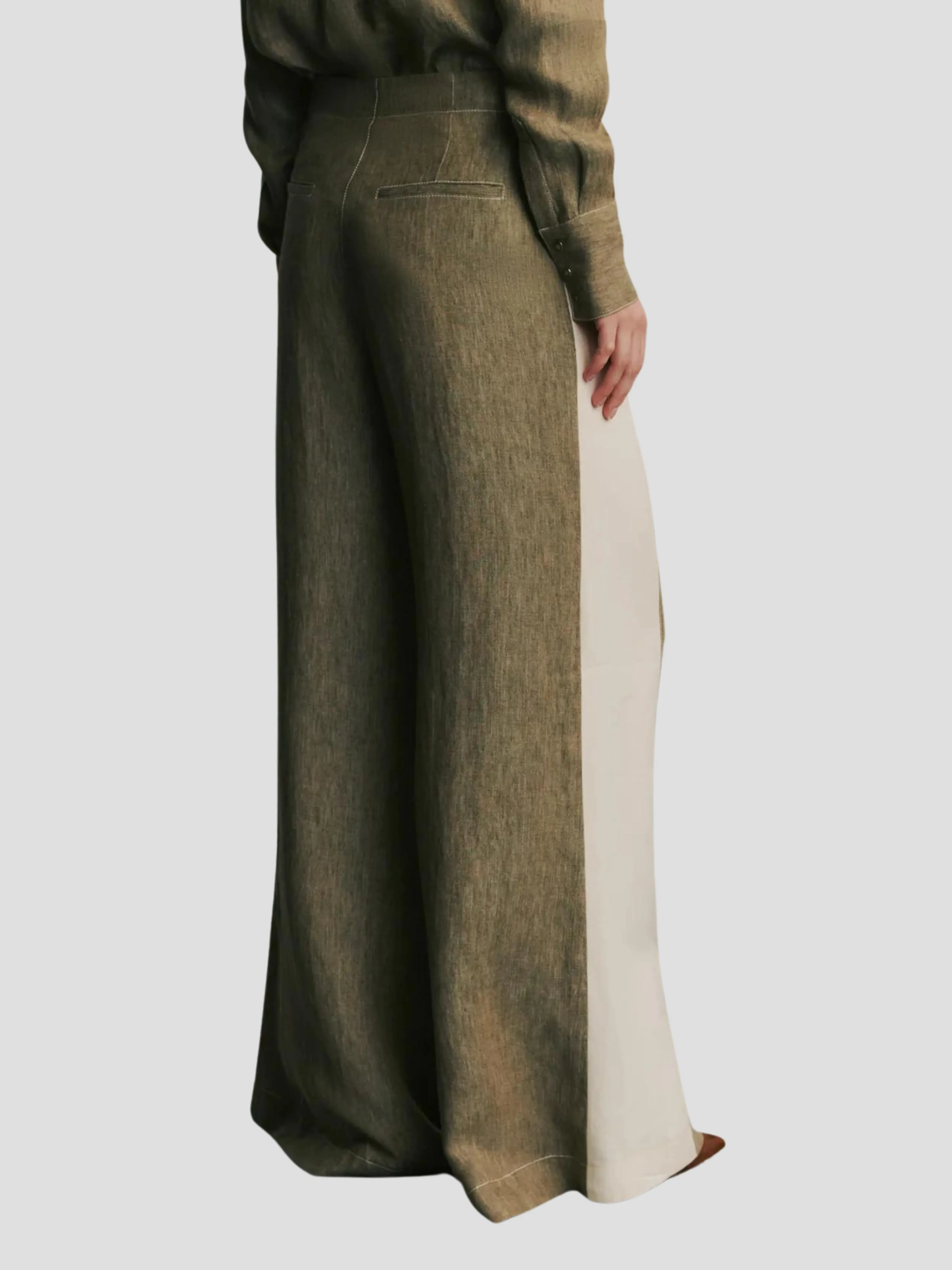 Demie Pant with Combo in Military and White